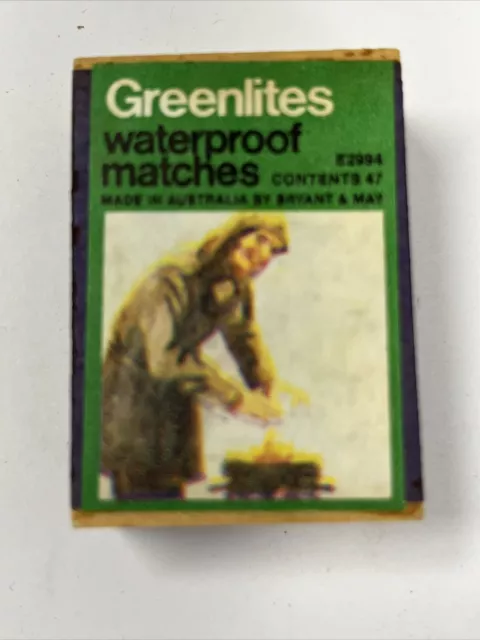 Brymay Greenlites Waterproof Matches for Outdoor Cooking Plywood Matchbox