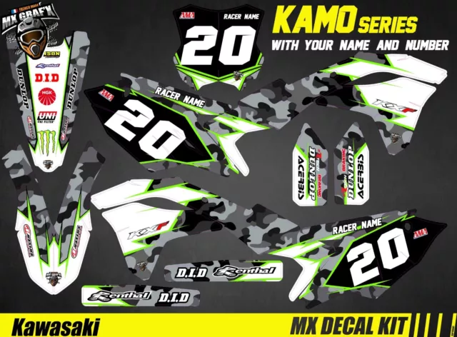 Kit Deco Motorcycle for / MX Decal Kit For Kawasaki Kxf - Kamo