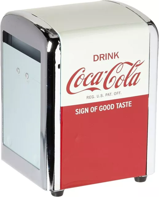 Tablecraft Coca-Cola Napkin Dispenser Half Red-Au