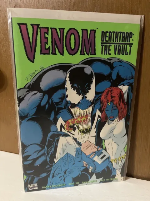 Venom Deathtrap THE VAULT 1 🔥1993 TPB🔥Cap Mystique🔥 Marvel Comics🔥NM