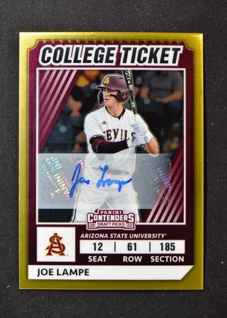 2022 Elite Extra Edition College Tickets Optic Signatures #18 Joe Lampe /99