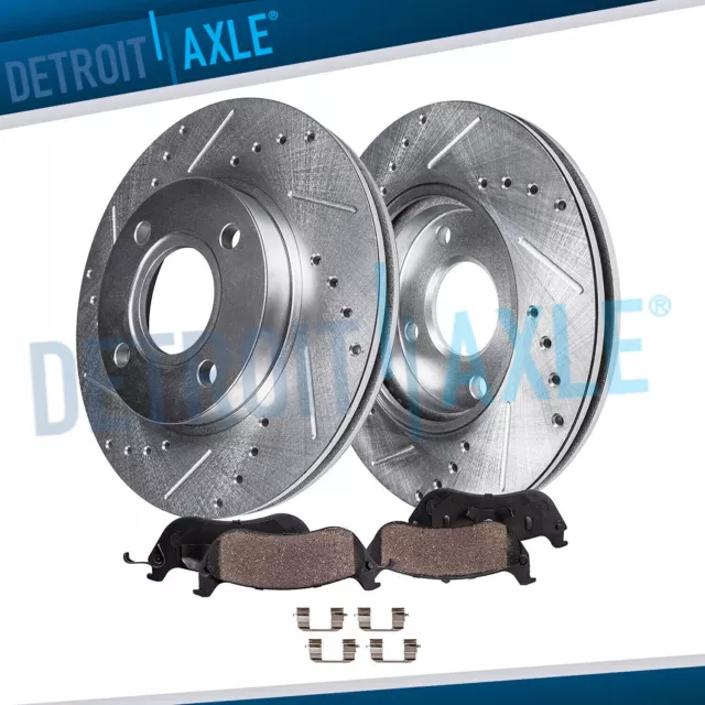 Front Drilled Brake Rotors Ceramic Brake Pads for Honda Civic Insight Acura EL