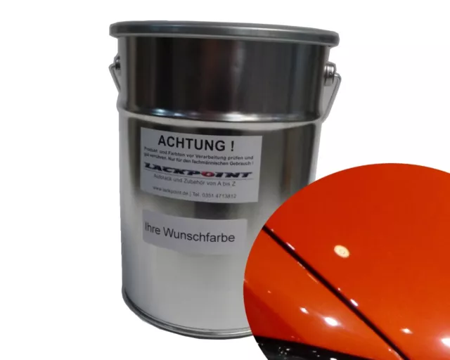 5 Litre Basislack Prêt geeignet für VW geeignet für Audi LB2Y Orange Métallique