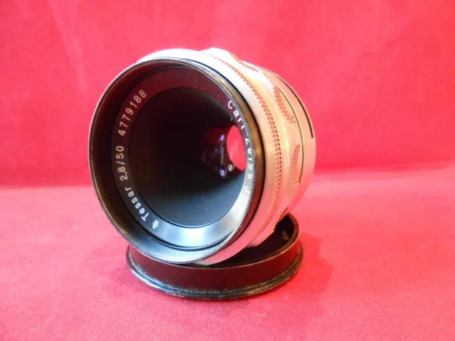 Objektiv Lens Tessar 2,8 /50 mm Carl Zeiss Jena Zustand gut für Praktina