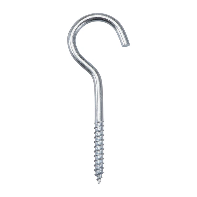 2.8" Screw Eye Hooks Self Tapping Screws Carbon Steel Screw-in Hanger 50pcs