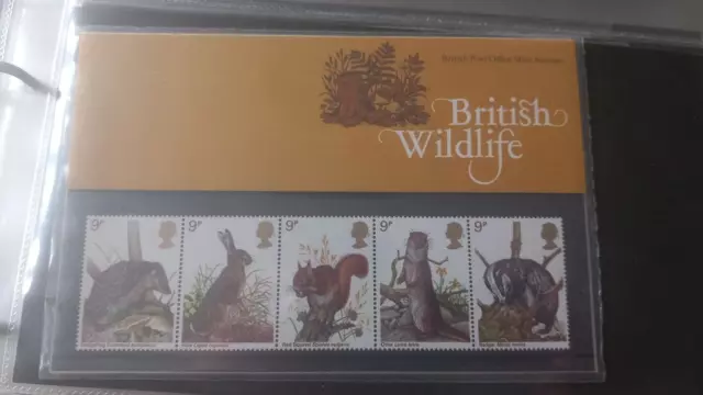 British Post Office Mint Stamps Presentation Pack British Wildlife