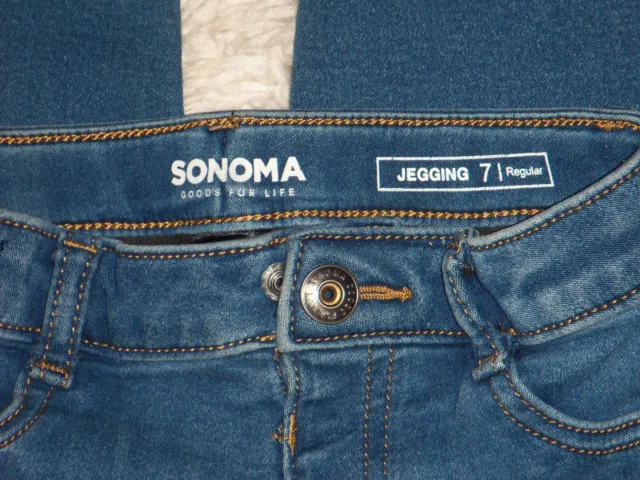 Sonoma Blue Denim Jegging Jeans Regular Girl's Size 7