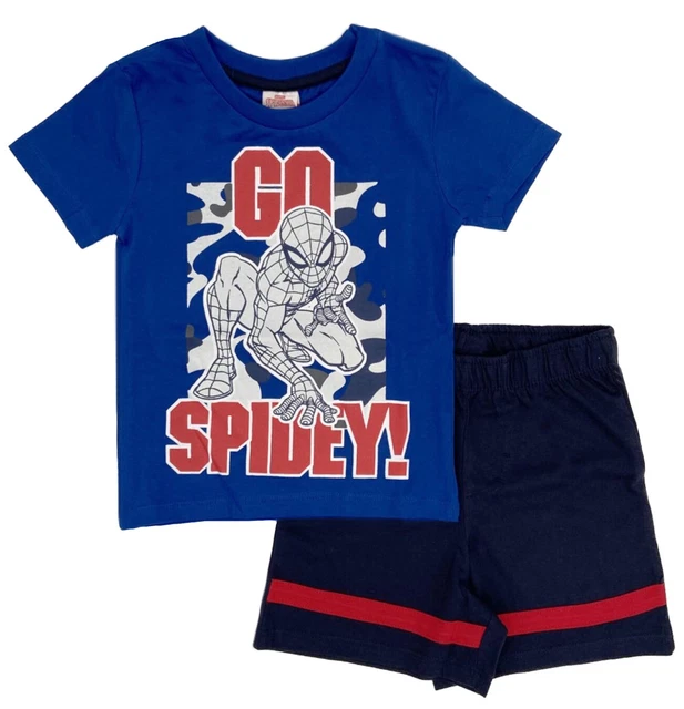 Completo Spiderman T-shirt con pantaloncini da 3 a 7 anni