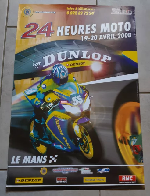 Affiche Originale 24 Heures Du Mans Moto 2008 – Honda