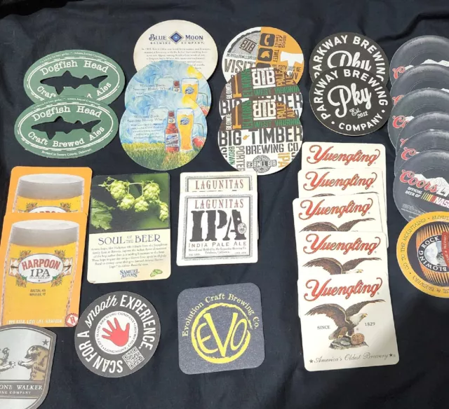 Lot of 30 Beer Coasters Pub Bar Drink Coasters Advertising Brewery, Cafe,