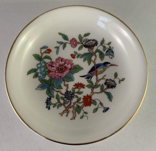 Aynsley England Trinket Dish Pembroke Pattern Gold Edge 4.5" Round