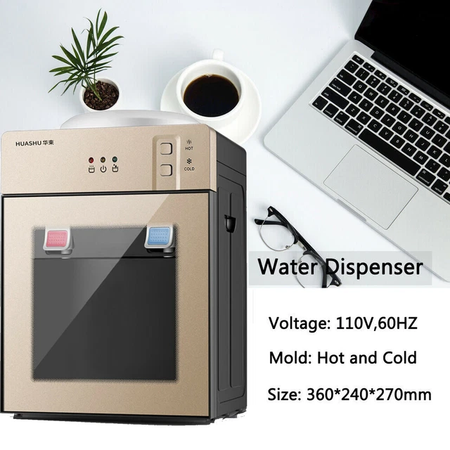5 GALLON TABLE Top Loading Hot Cold Water Cooler Dispenser 110V Home
