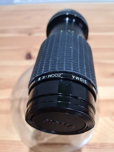 Pentax K Mount Sigma UC 70-210mm f4-5.6 Manual Telephoto Zoom Lens. CASE &HOOD
