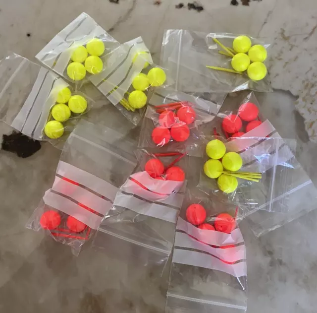 10 x 4er Packungen Fliegenfischen Schwimmer / Bissanzeiger. 15mm perfekt für Forelle