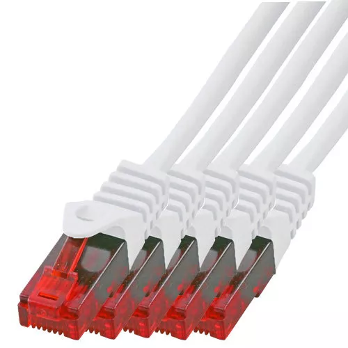 5 x 30m CAT.5 Gigabit Patchkabel Netzwerkkabel weiß LAN Netzwerk Kabel CAT5