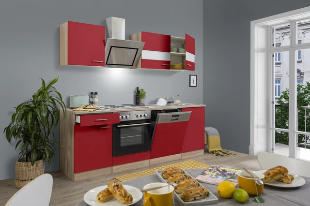 Cucina attrezzata cucinino Rovere Rot Merle 220 CM