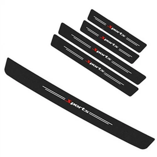 5Pcs Scuff Sill Step Panle Car Door Trunk Cover Protector Sticker Anti-Scratch