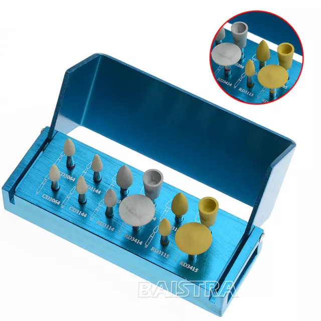 Dental Polishing Diamond Polishers for Zirconia Burs Cups Set RA 3112 12pcs/kit