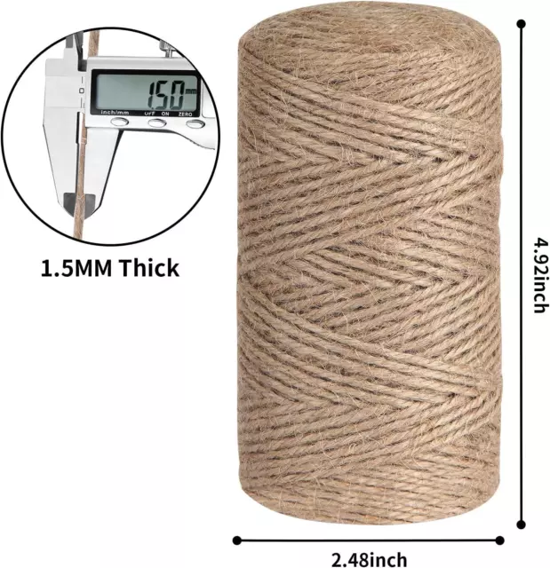 tifanso Natural Jute Twine String - 328 Feet Garden Twine, 328 Feet, Brown 2