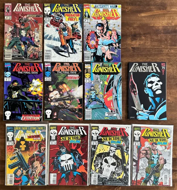 Marvel Comics The Punisher 1990's Lot of 14 includes #85-88,97,99, '93 Annual #6