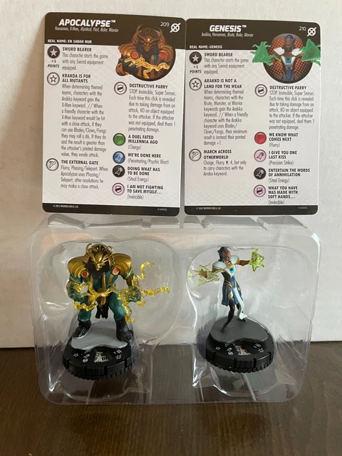 Heroclix Apocalypse 209 and Genesis 210 X of Swords SLOP Grand Prize figures