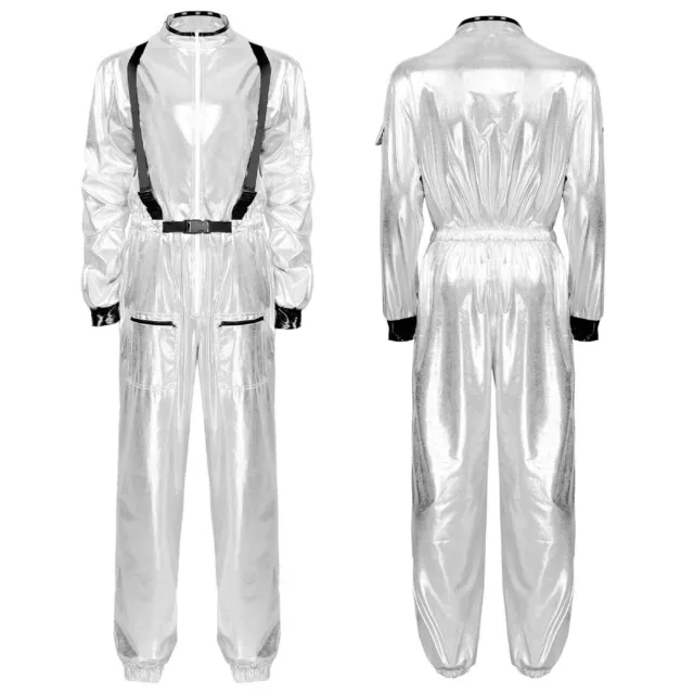 Astronaut Costume Space Suit Women Men Spaceman Flight Jumpsuit Cosplay Costumes