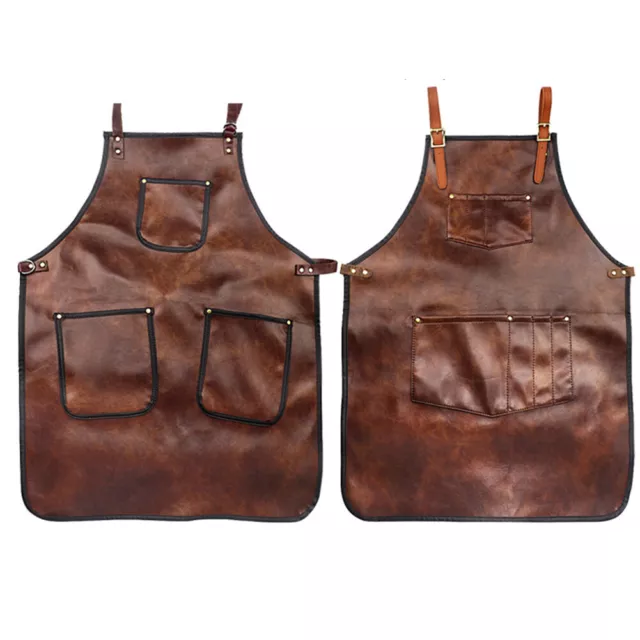 Hairdressing Denim Apron Waterproof Hairdresser Barber Leather Work Clothes