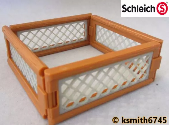 Schleich SMALL ANIMAL PEN  plastic toy 4 piece fence containment  * NEW 💥