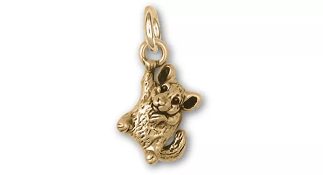 Chinchilla Jewelry 14k Gold Handmade Chinchilla Charm  CL14-CG