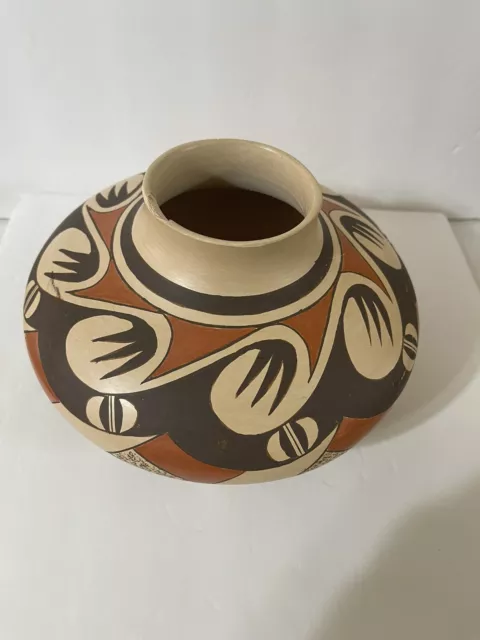 Signed Rayvin Nampeyo Hopi Pottery Bowl, Chip on Edge of Mouth Opening