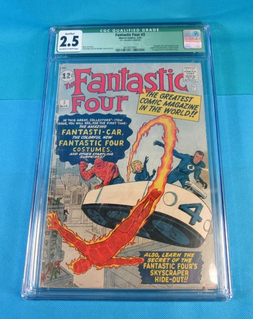 Fantastic Four #3 1st App of Miracle Man Marvel Comics 3/62 CGC 2.5