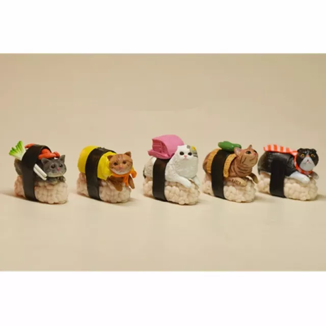 2022 5pcs Kitan Club Capsule Sushi Neko Cat Meow Mini Figure Kitty Collection Se 3