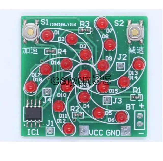 DIY DC 5V Electronic Windmill Funny DIY PCB Board and Part Kit for Practice NEW