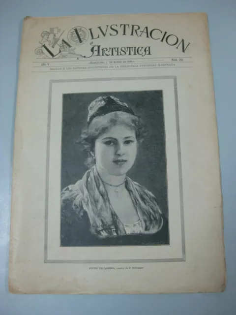 Antigua Revista La Ilustracion Artistica Nº218 Marzo De 1886-Barcelona