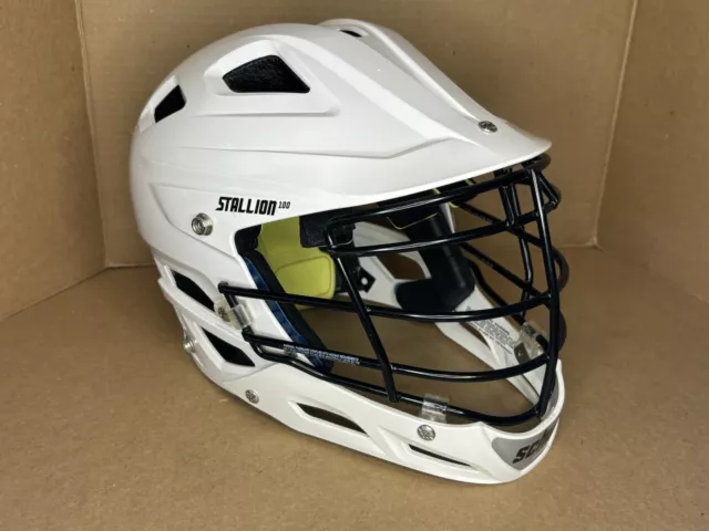 Schutt Stallion 100 STX Helmet Small Lacrosse White USA Pre-owned No Chin Starp