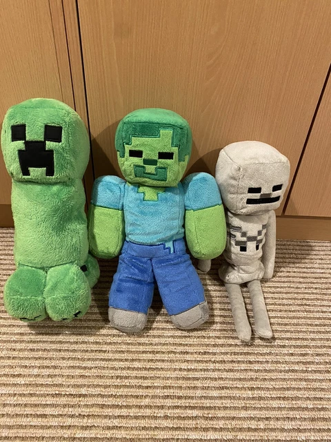 MINECRAFT MOJANG Creeper, Zombie, Skeleton Stuffed Animal Plush Teddy