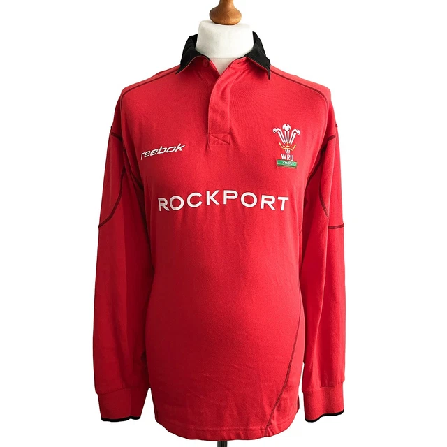 WALES 2002/04 REEBOK Rugby Shirt Jersey Home (M) International Long