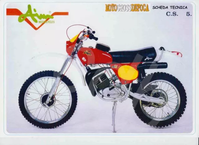 Depliant-Brochure-Prospekt- Moto Aim 50  Cs -Enduro -Regolarita Vintage