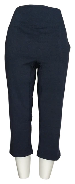Women with Control Women's Pants Sz L Tummy SMOOTH & SLEEK Capri Blue A512515