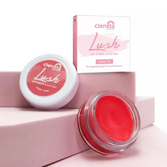 Clensta Lush Lip Cheek & Eye Tint Fiery Pink 5gm For Women