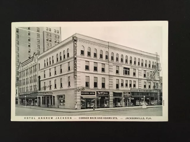 c1920’s Hotel Andrew Jackson Jacksonville, Fla. VIntage Picture Postcard