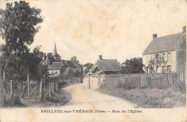 Cpa 60 Bailleul Sur Therain / Rue De L'eglise