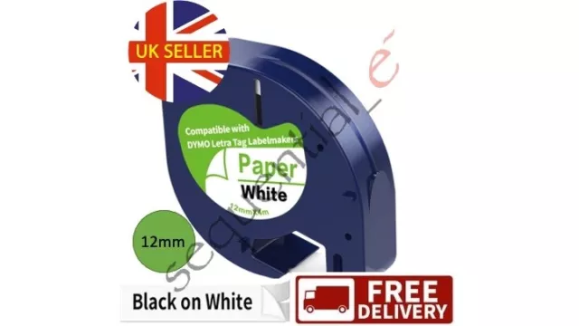 Paper Label Tape Cartridge LT 91200 S0721520 WHITE for DYMO LETRATAG Printers