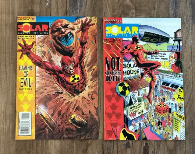 Solar: Man Of The Atom #41 #43 1995 (Valiant Comics)