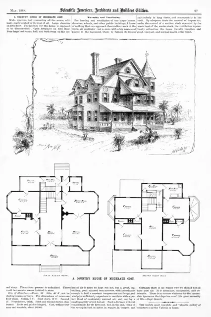 A Country House - Frame Dwelling - Sc. Ameri. Architects and Builders Ed.- 1888