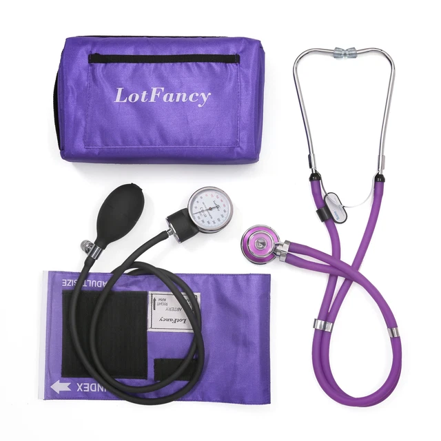 Aneroid Sphygmomanometer Adult Manual Blood Pressure Monitor Cuff Stethoscope