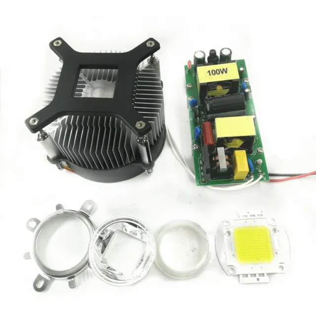 100W 100Watt High Power White LED Light + Heatsink Cooler+100W LED Driver+LENS