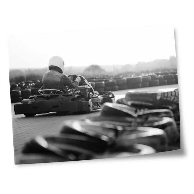 8x10" Drucke (keine Rahmen) - BW - Go Karting Kart Racing #399109