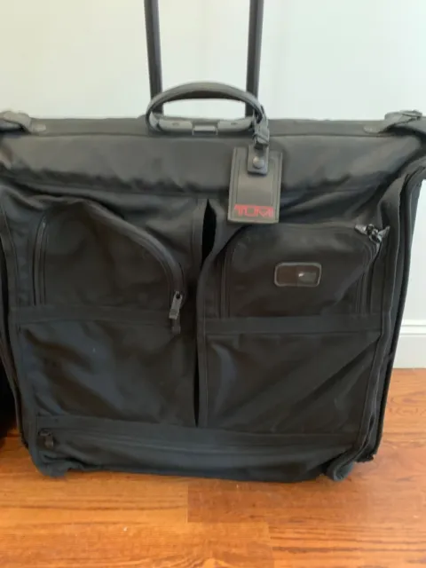 (2) Tumi 50” Deluxe Rolling Oversized Garment Bags Black Nylon Luggage 4