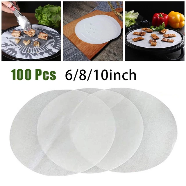 Delineador antiadherente redondo 100 piezas freidora de aire barbacoa